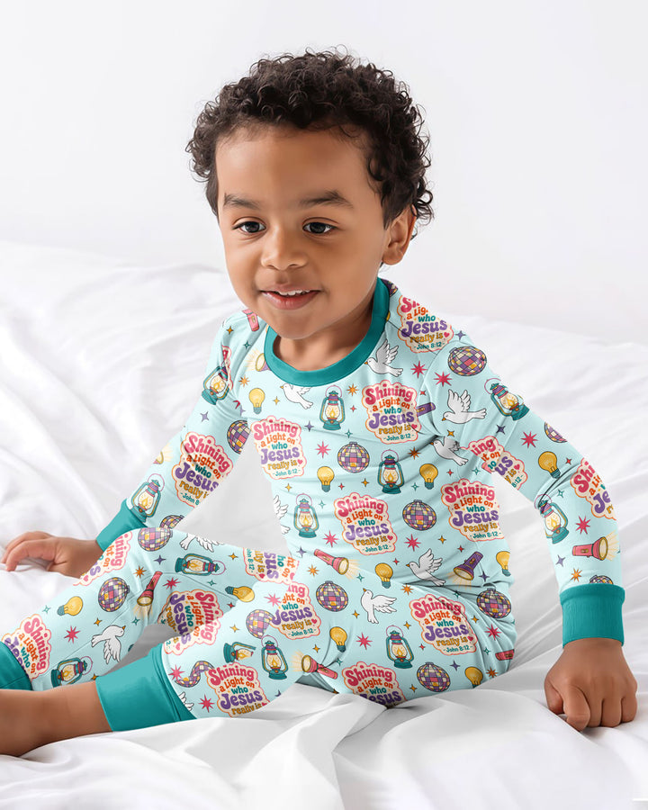 VBS Shining A Light On Who Jesus Really Is Bamboo Two Piece Long Sleeve Pajama Set