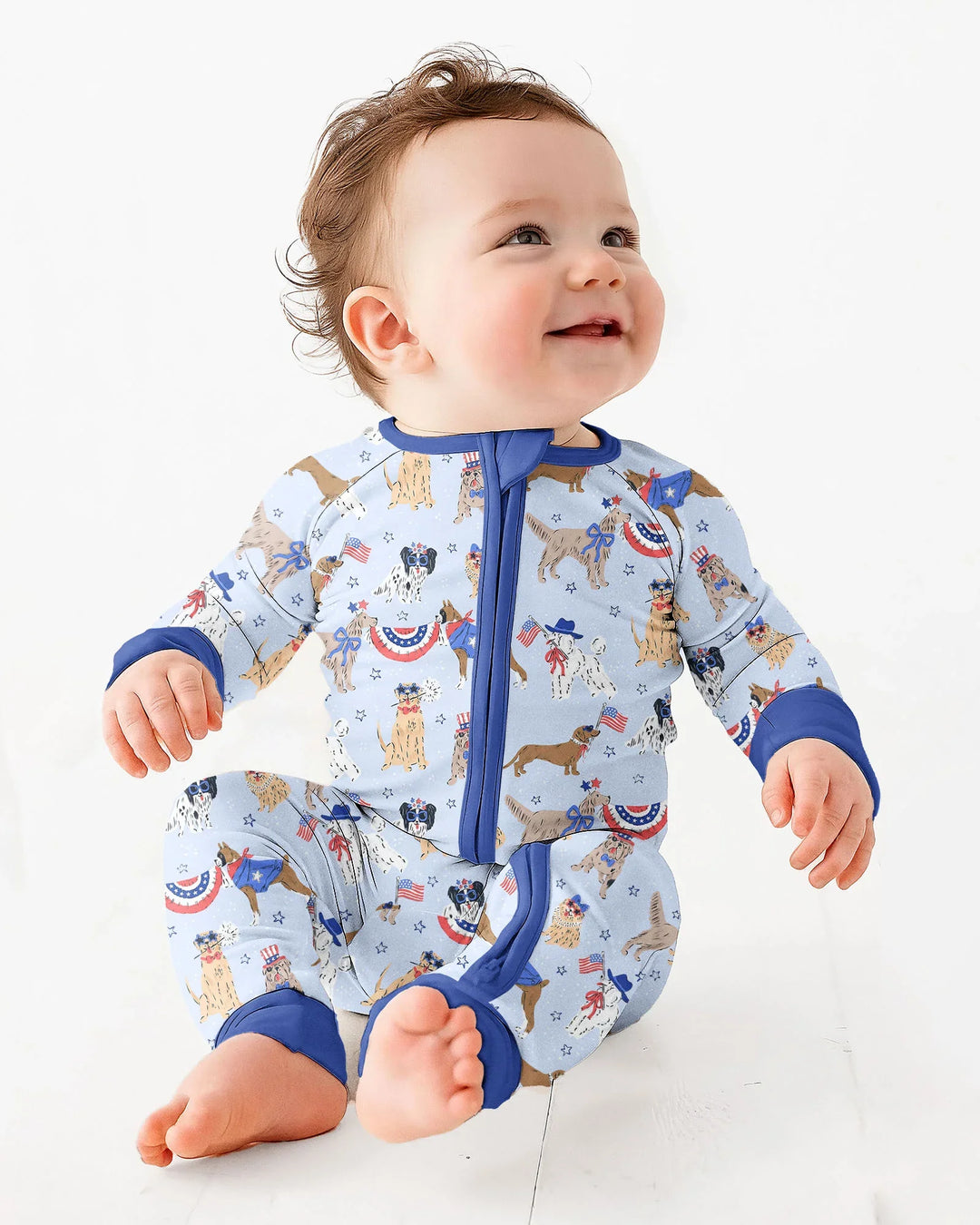 Patriotic Pups Family Matching Bamboo Convertible Zippy