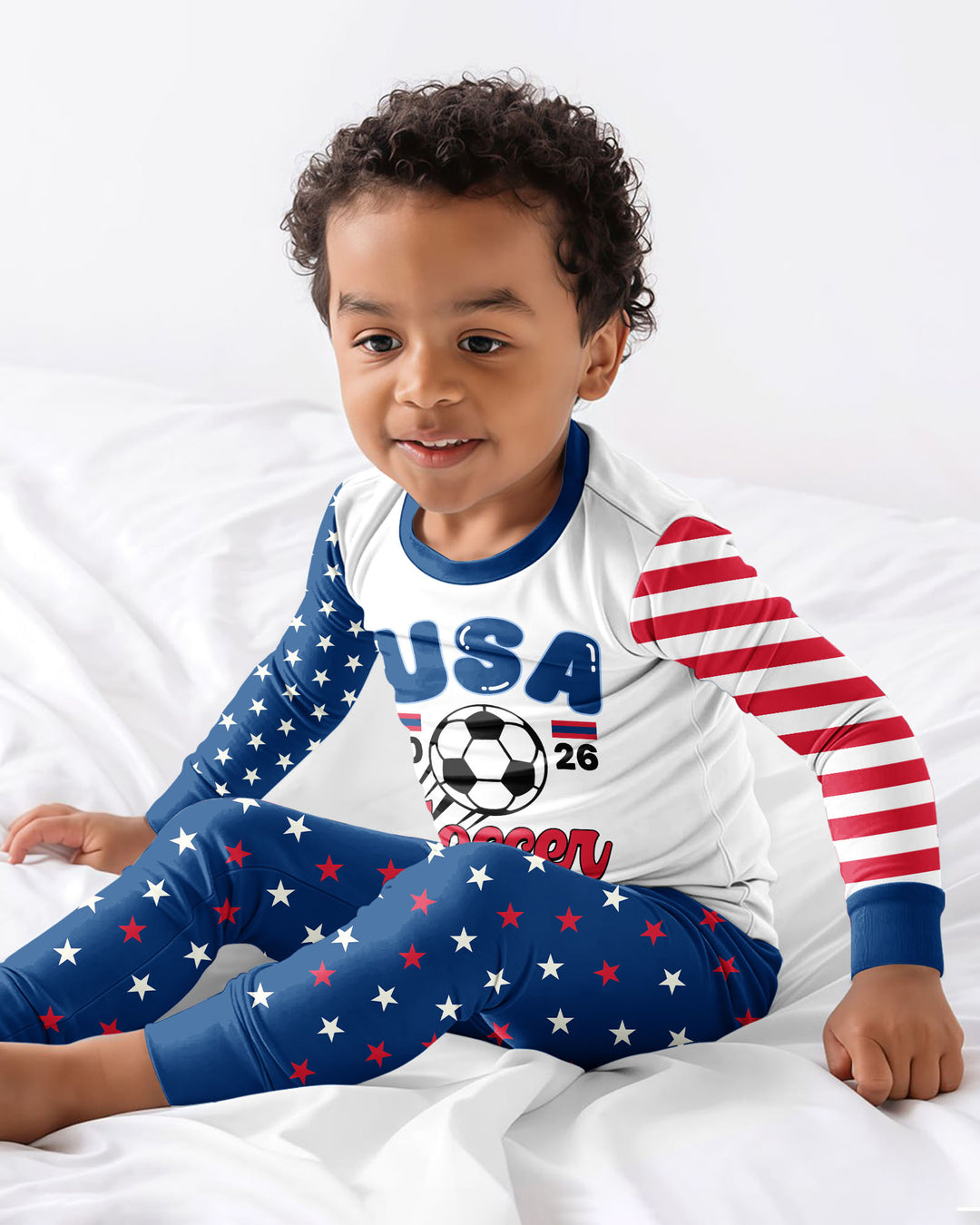 USA Soccer Cup Bamboo Two Piece Long Sleeve Pajama Set