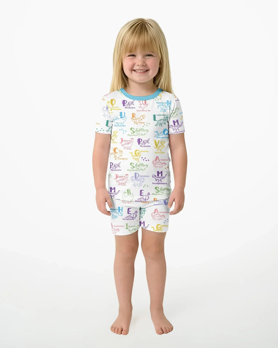 Template Zweiteiliges Pyjama-Set mit kurzen Ärmeln und Shorts