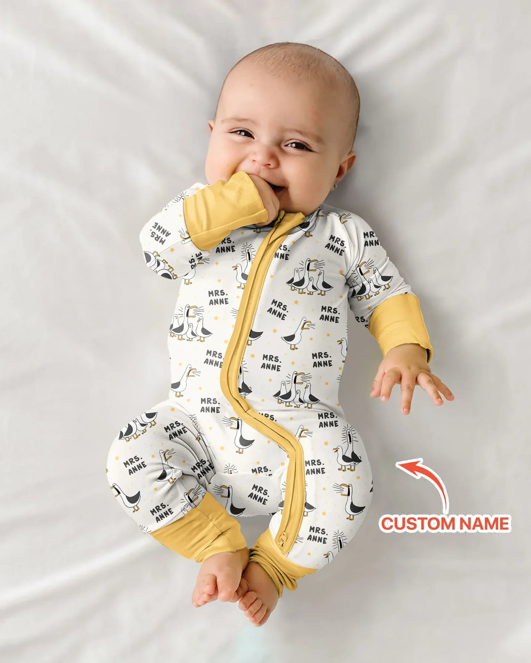 Custom Funny Seagulls Teacher Bamboo Convertible Zippy