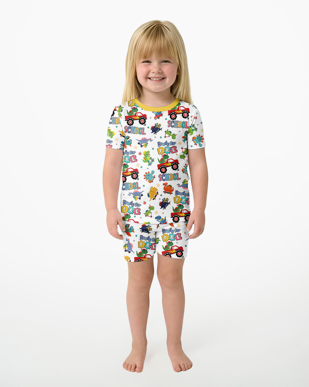Conjunto de Pijama de Dos Piezas de Bambú con Mangas Cortas y Pantalones Cortos