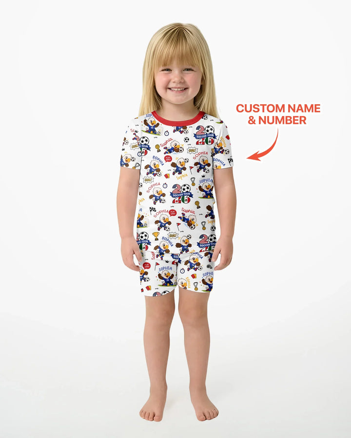 Schlafanzug-Set zweiteilig, kurze Ärmel, kurze Hose, Bambus