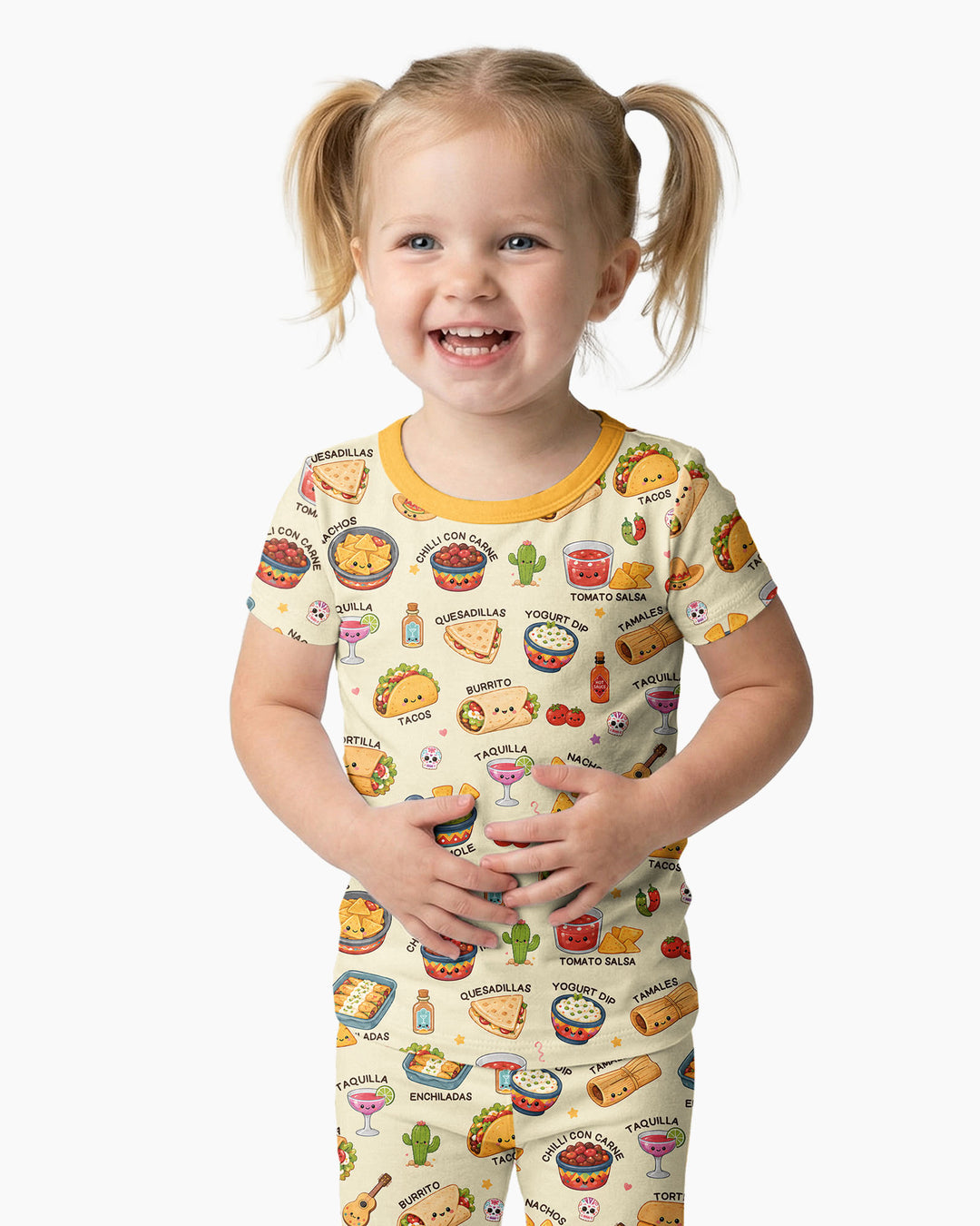 Conjunto de pijama de dos piezas de manga corta de bambú