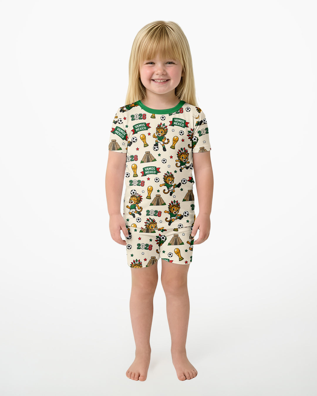Schlafanzug-Set zweiteilig, kurze Ärmel, kurze Hose, Bambus