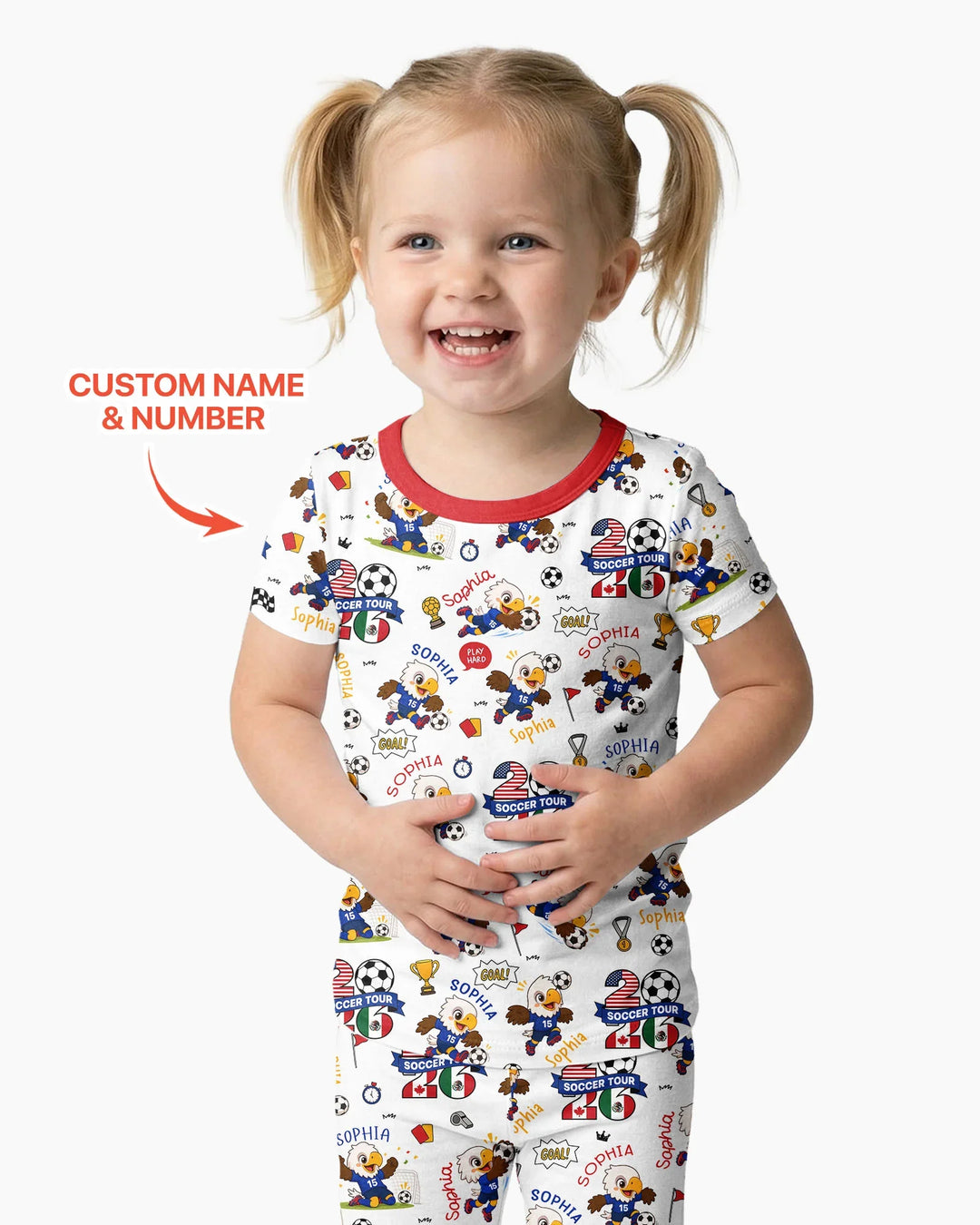Zweiteiliges, kurzärmliges Pyjama-Set mit Marienkäfern