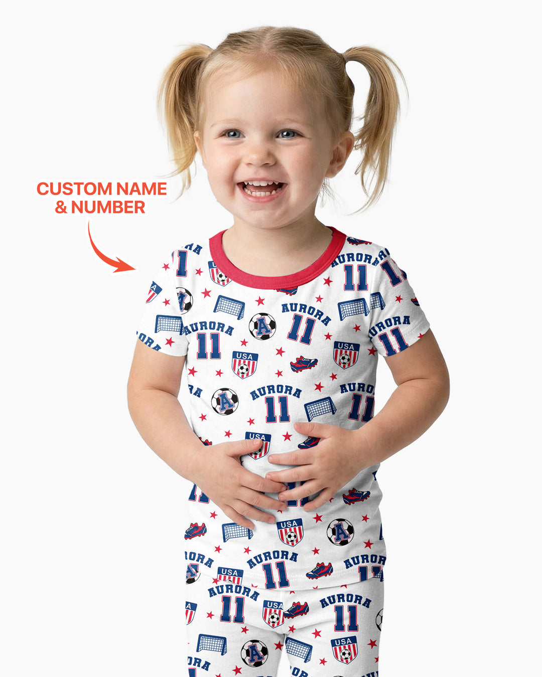 Zweiteiliges, kurzärmliges Pyjama-Set mit Marienkäfern