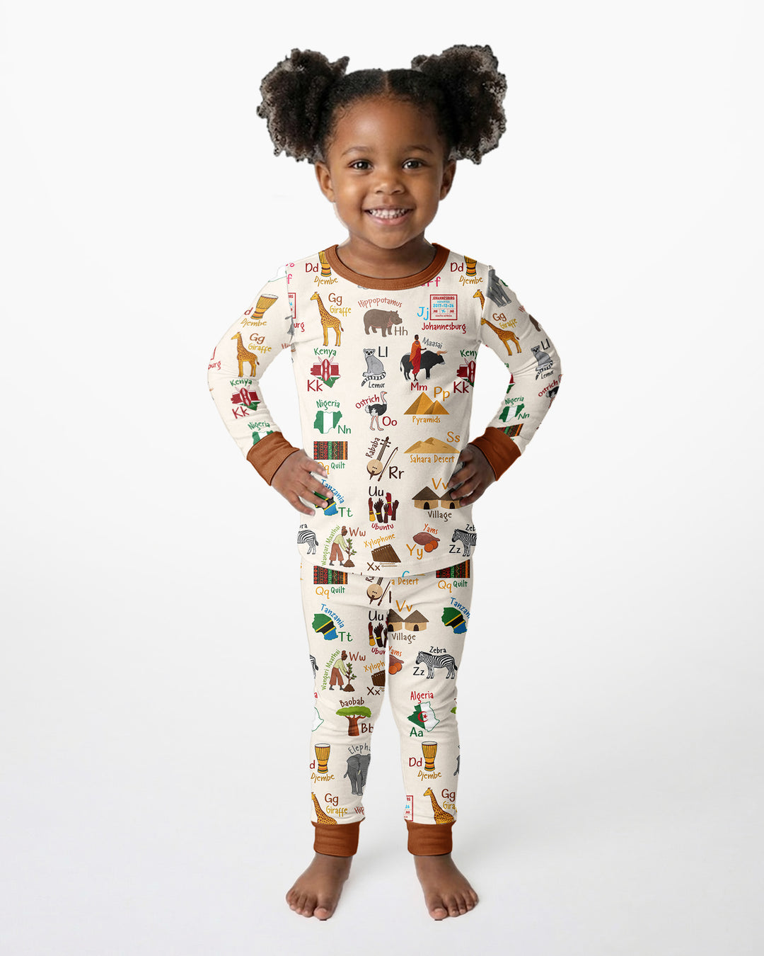 Conjunto de pijama de dos piezas de bambú con mangas largas, plantilla PERSONALIZADA