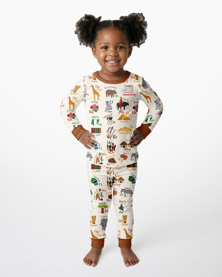 Conjunto de pijama de dos piezas de bambú con mangas largas, plantilla PERSONALIZADA