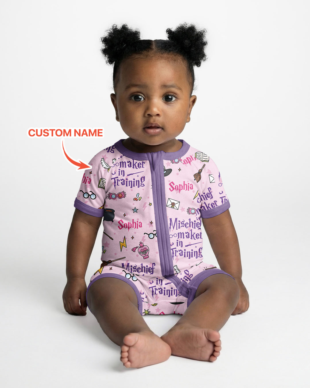Custom Name Mischief Maker In Training Bamboo Shorty Zippy