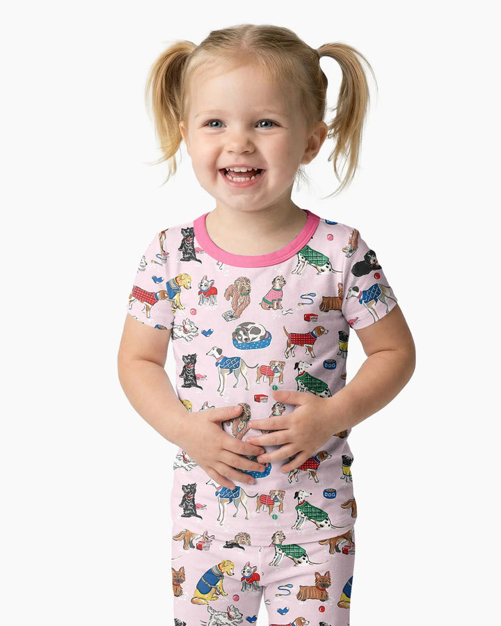 Best Bud Bark Family Matching Bamboo Two Piece Short Sleeve Pajama Set