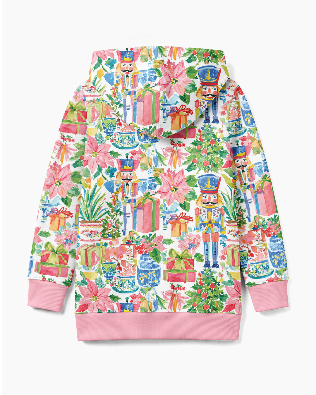 Watercolor Nutcracker Holiday Bamboo Zip Hoodie