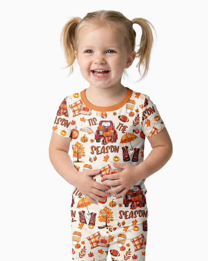 Conjunto de pijama de dos piezas de manga corta de bambú