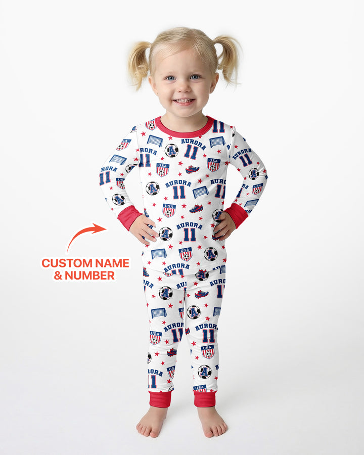 Zweiteiliges Langarm-Pyjama-Set mit Sommerfrüchten