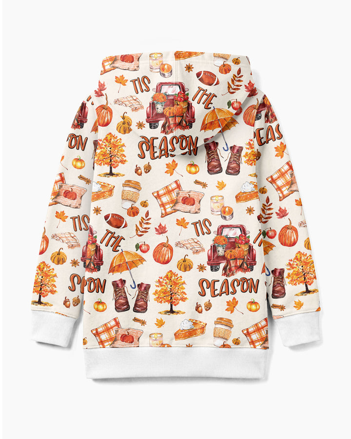Fall Tis the Season Bamboo Zip Hoodie