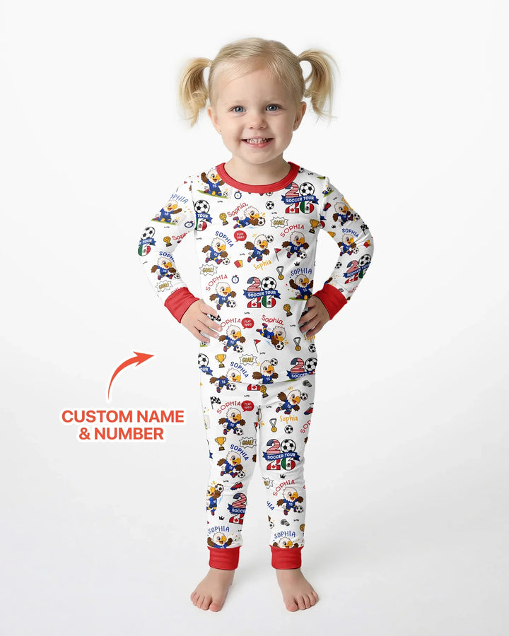 Zweiteiliges Langarm-Pyjama-Set mit Sommerfrüchten