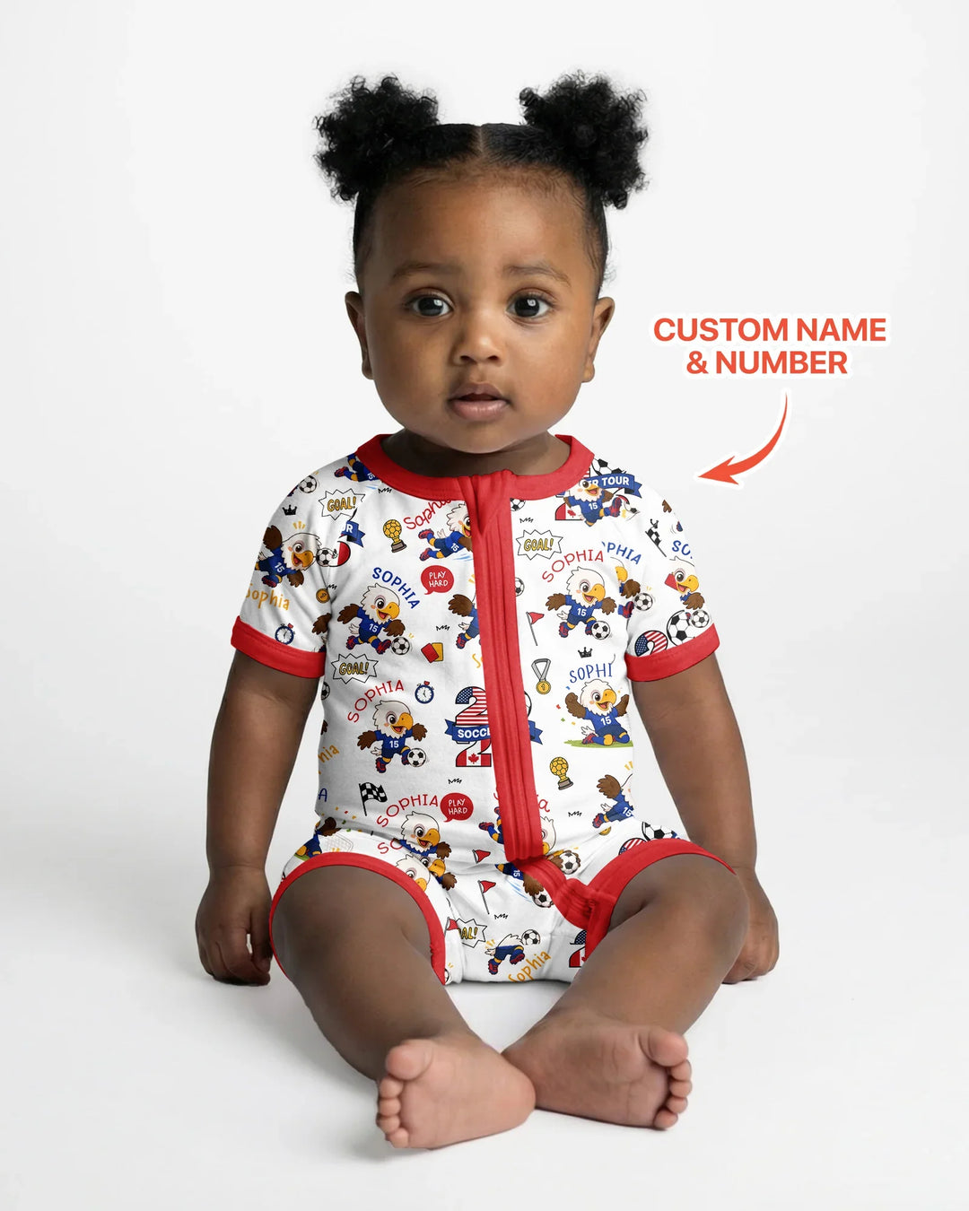 Plantilla PERSONALIZADA de Bambú Pijama Corto con Cremallera