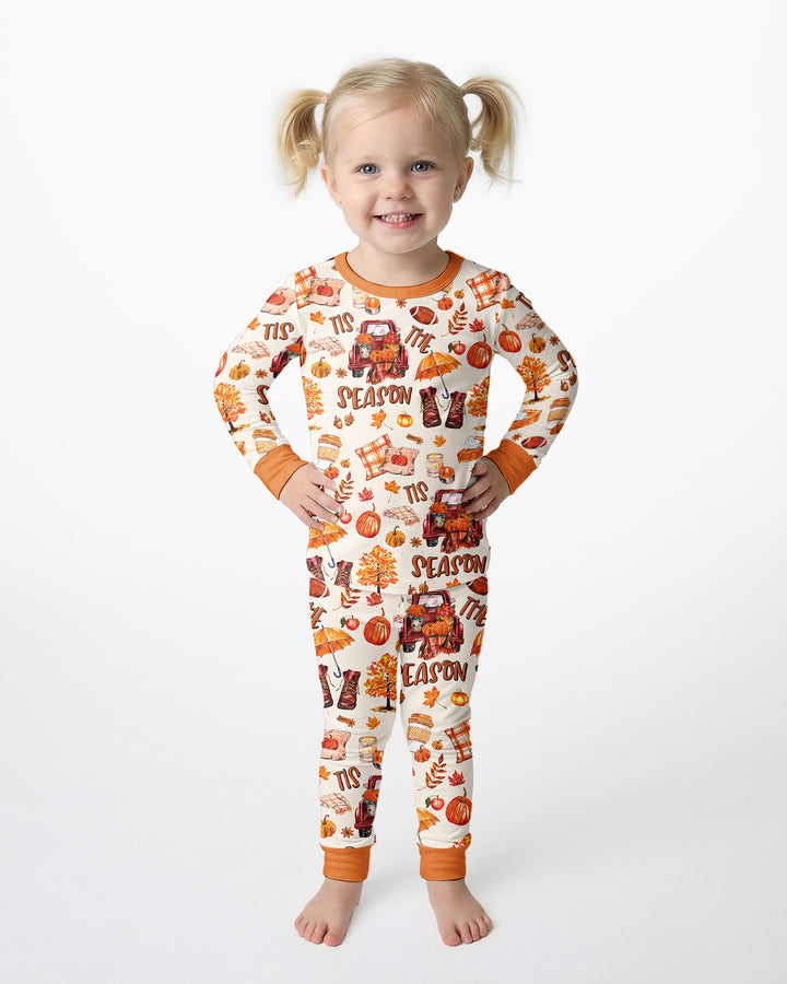 Fall Tis the Season Bamboo Two Piece Long Sleeve Pajama Set