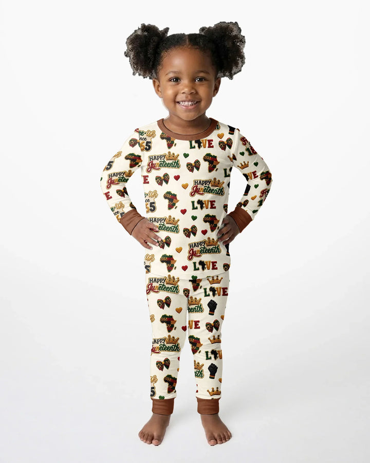 Conjunto de pijama de dos piezas de bambú de manga larga