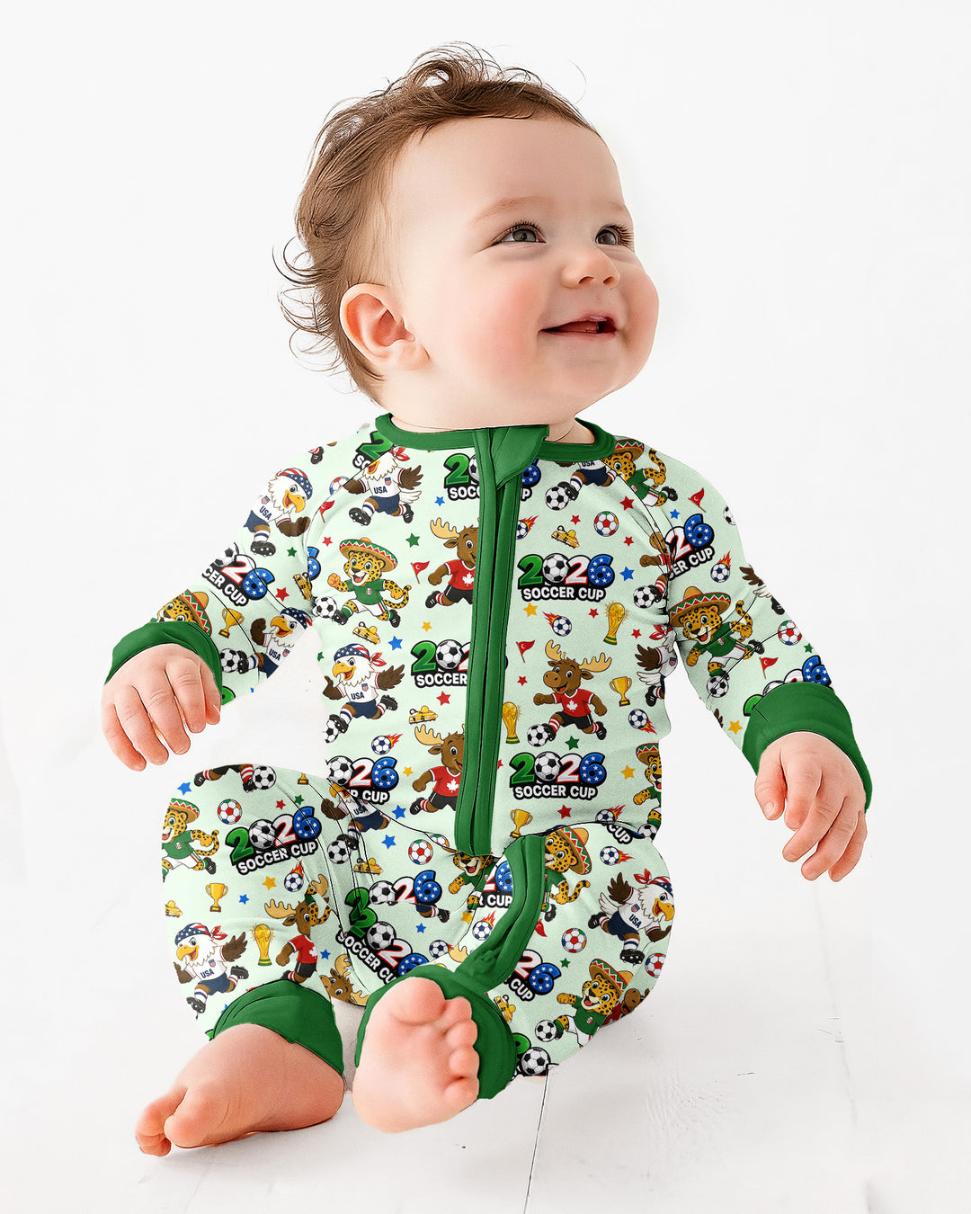 Soccer Cup Cute Mascots Bamboo Convertible Zippy