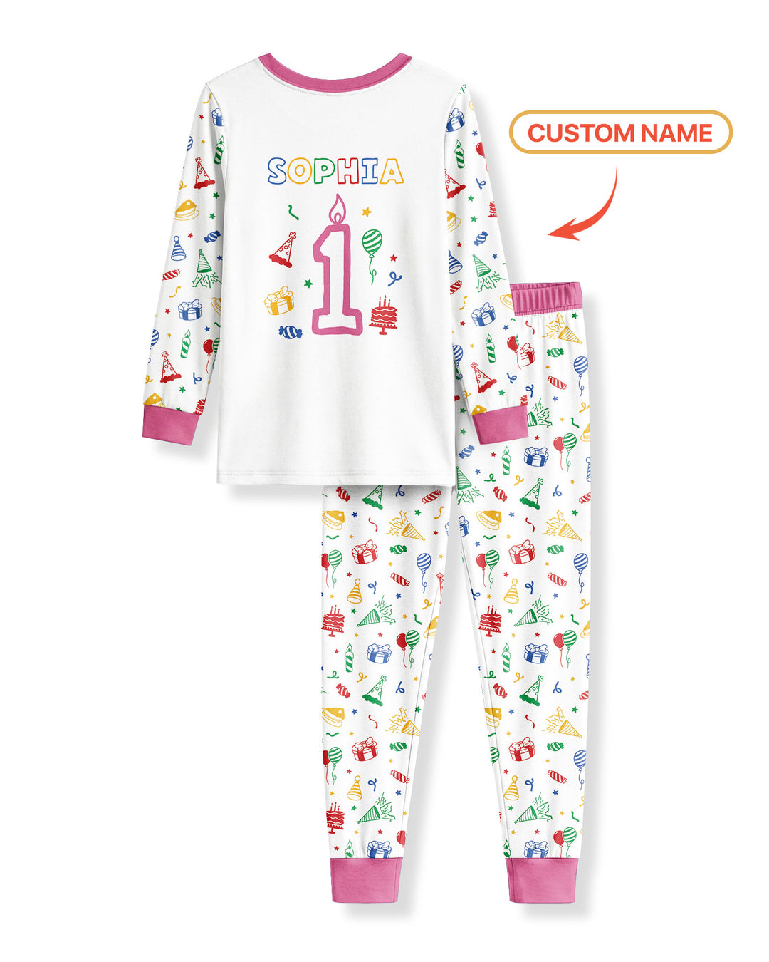 Custom Photo It's Fun To Be One Bamboo Two Piece Long Sleeve Pajama Set