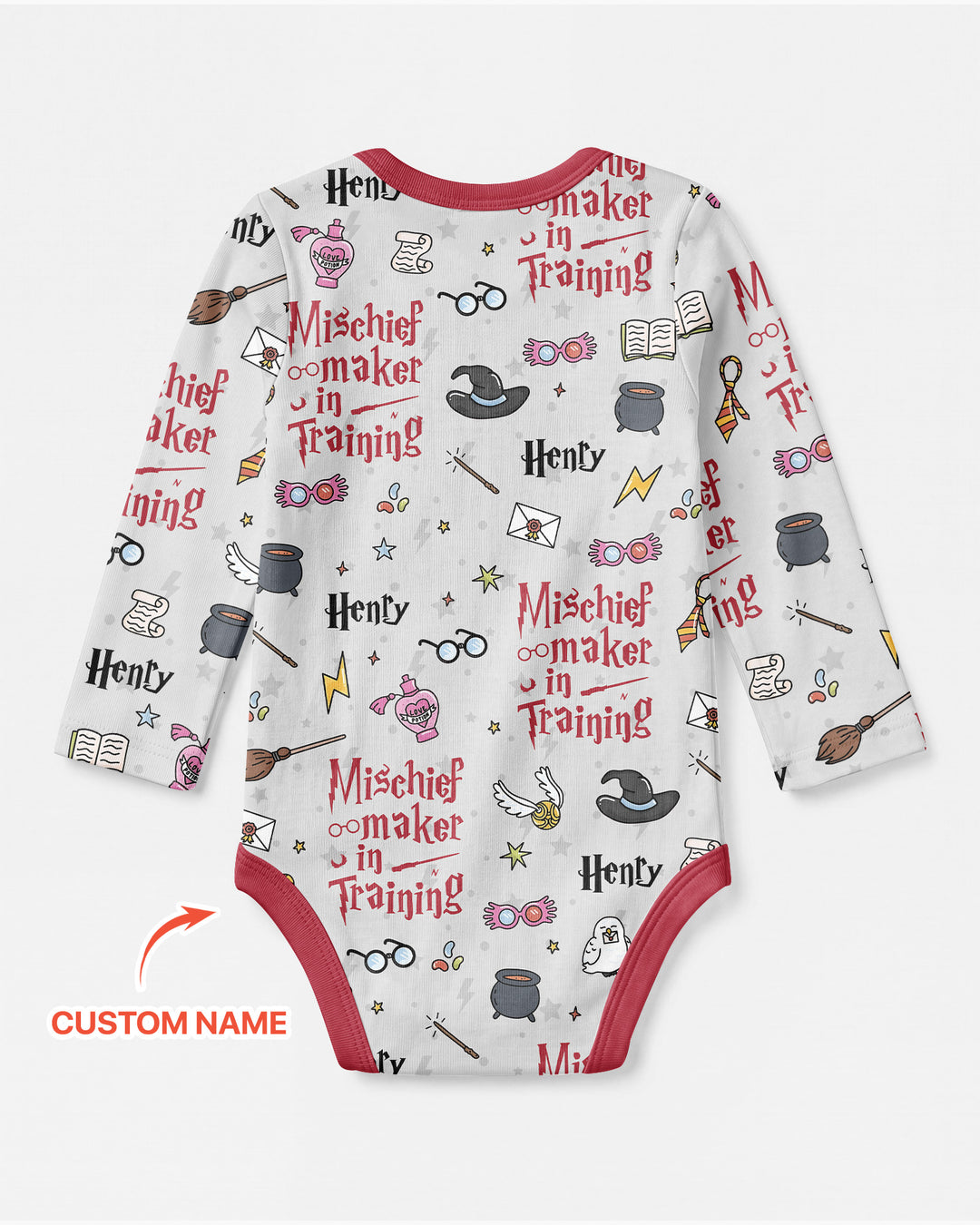 Custom Name Mischief Maker In Training Bamboo Bodysuit