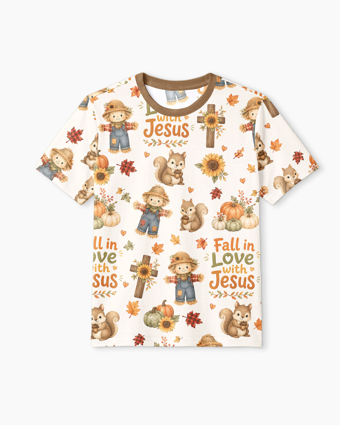 Fall For Jesus Bamboo Men Short Sleeve Short Pajama Set