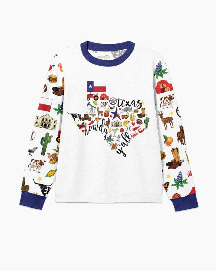 Texas Map Bamboo Men's Pajama Set