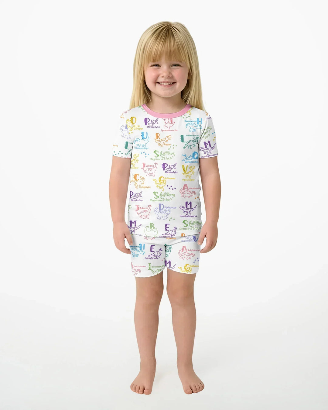 Template Zweiteiliges Pyjama-Set mit kurzen Ärmeln und Shorts
