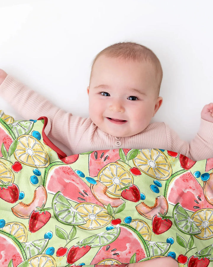 Sweet Summer Fruits Family Matching Bamboo Blanket