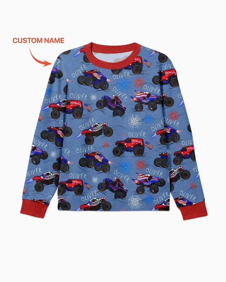 All American Thunder Custom Name Bamboo Men's Pajama Set