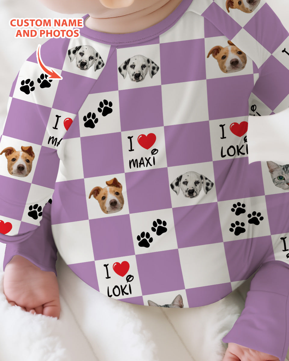Custom Photo I Love My Best Friend Dog/Cat Bamboo Convertible Zippy