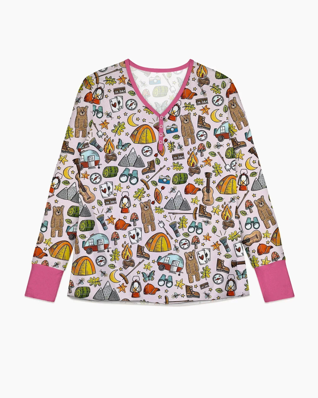 Funny Camper Family Matching Bamboo Women Pajama Set