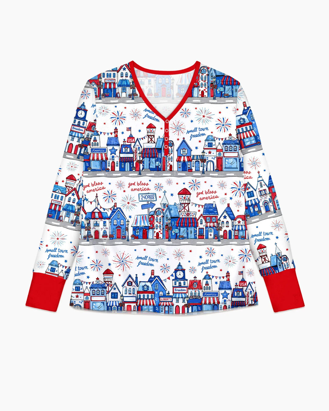 Small Town Freedom USA Bamboo Women Pajama Set