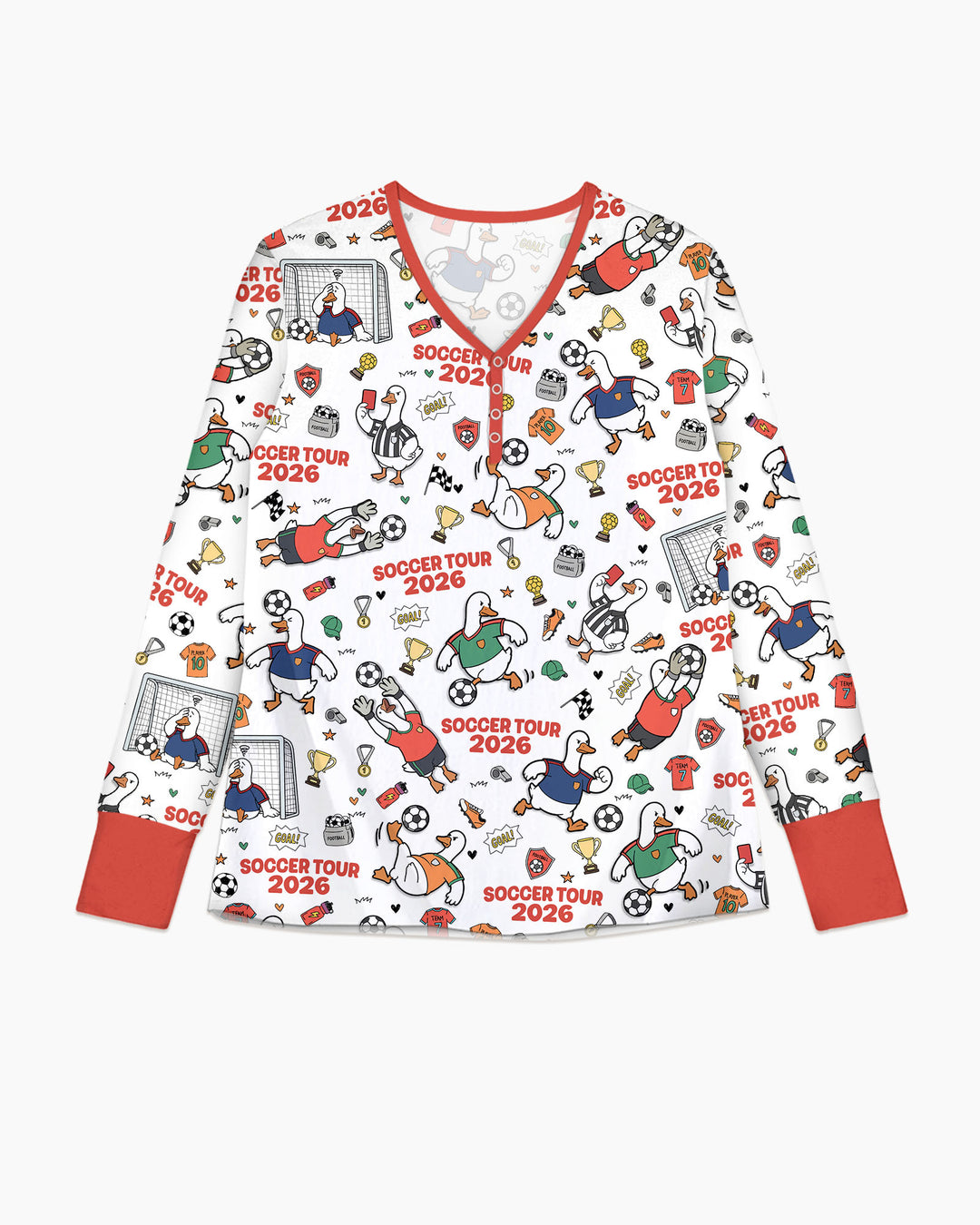 Funny Goose Soccer Tour 2026 Bamboo Women Pajama Set