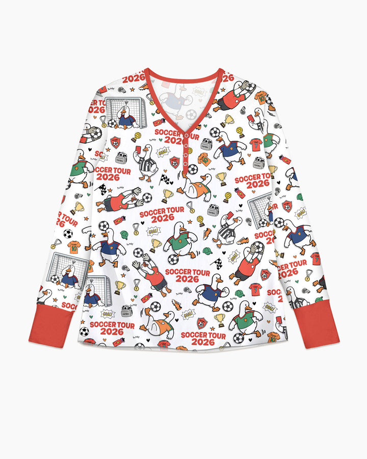 Funny Goose Soccer Tour 2026 Bamboo Women Pajama Set