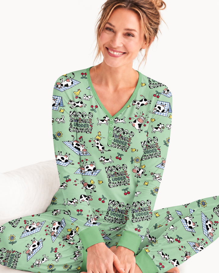 The Udderly Secret Journal Bamboo Women Pajama Set