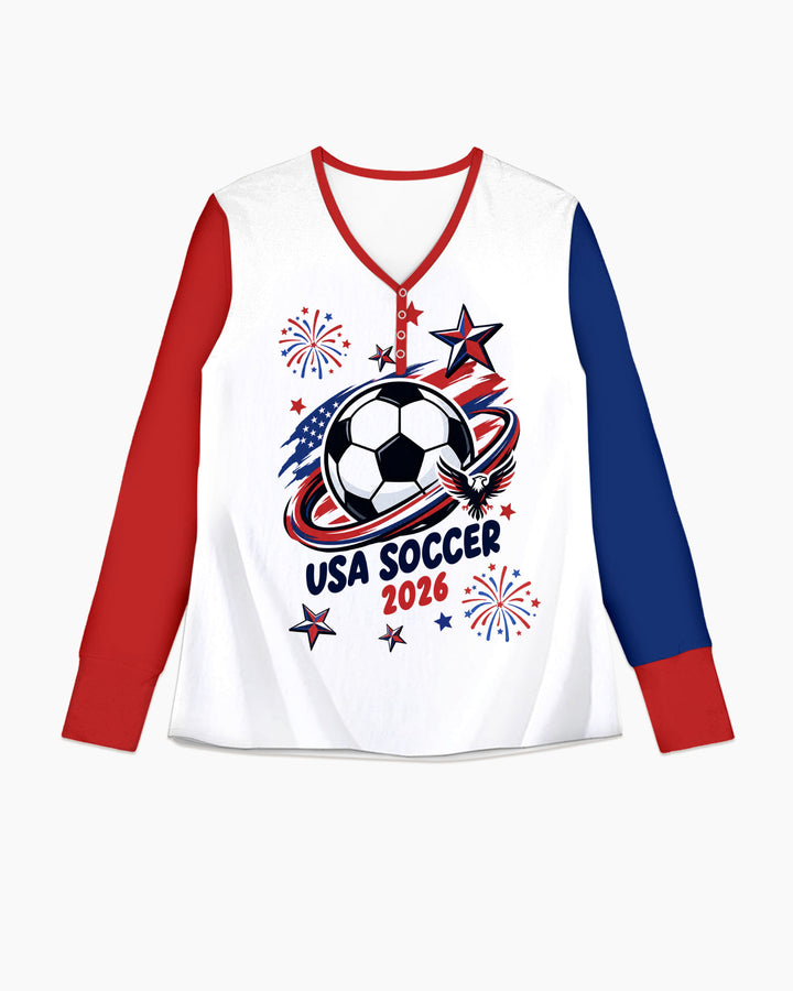 USA Soccer 2026 Family Matching Bamboo Women Pajama Set