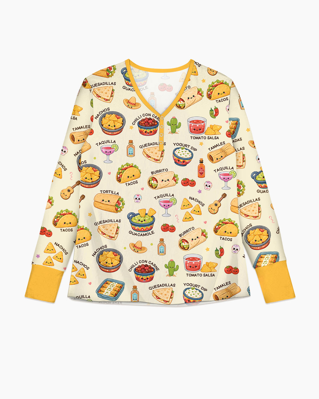 Plantilla de conjunto de pijama de mujer de bambú
