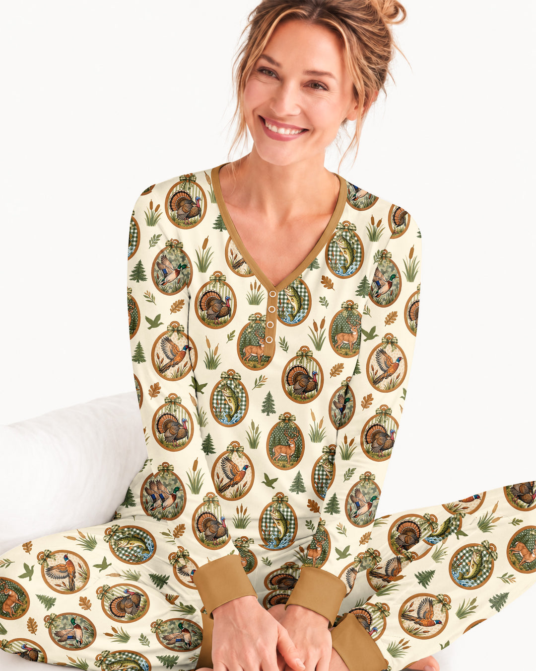 Hunting Season Family Matching Bamboo Women Pajama Set