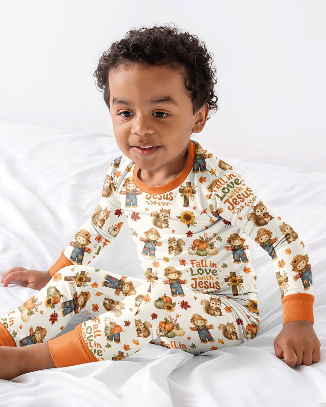 Fall For Jesus Bamboo Two Piece Long Sleeve Pajama Set