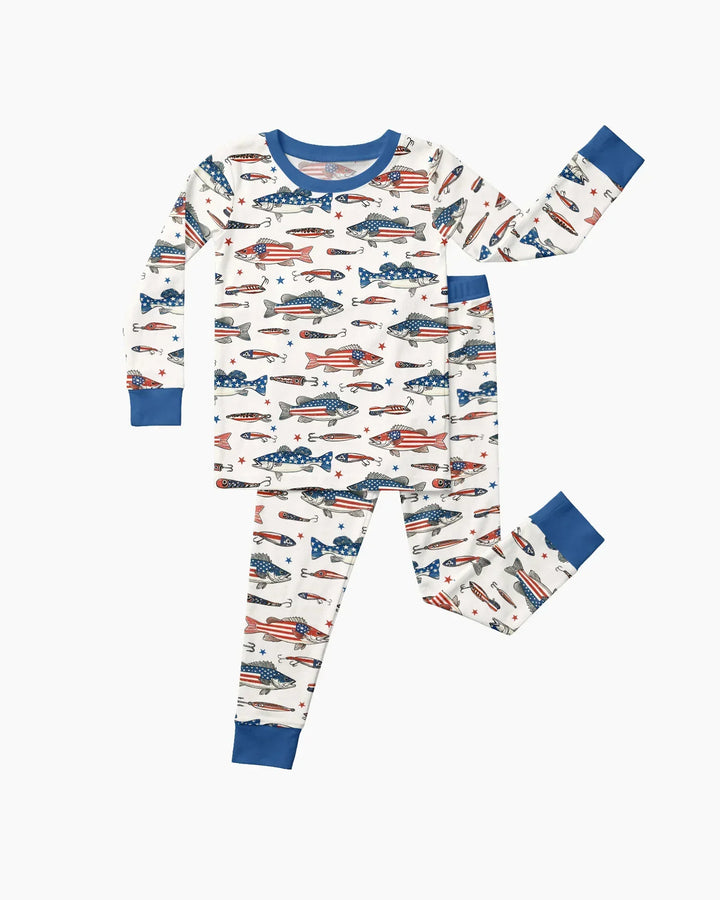 Conjunto de pijama de dos piezas de bambú de manga larga