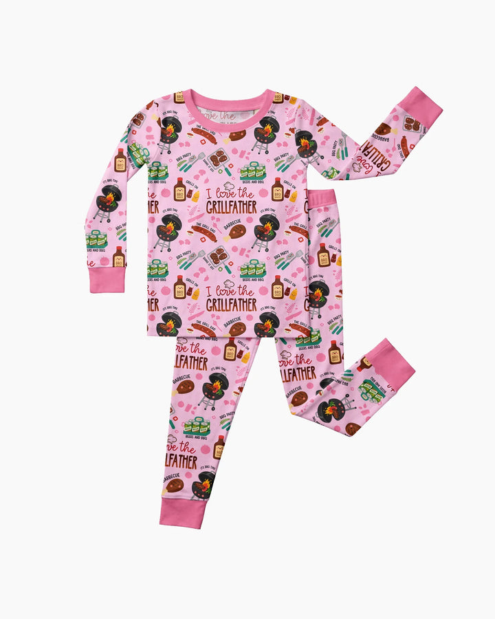 The Grill Father Family Matching Bamboo Two Piece Long Sleeve Pajama Set