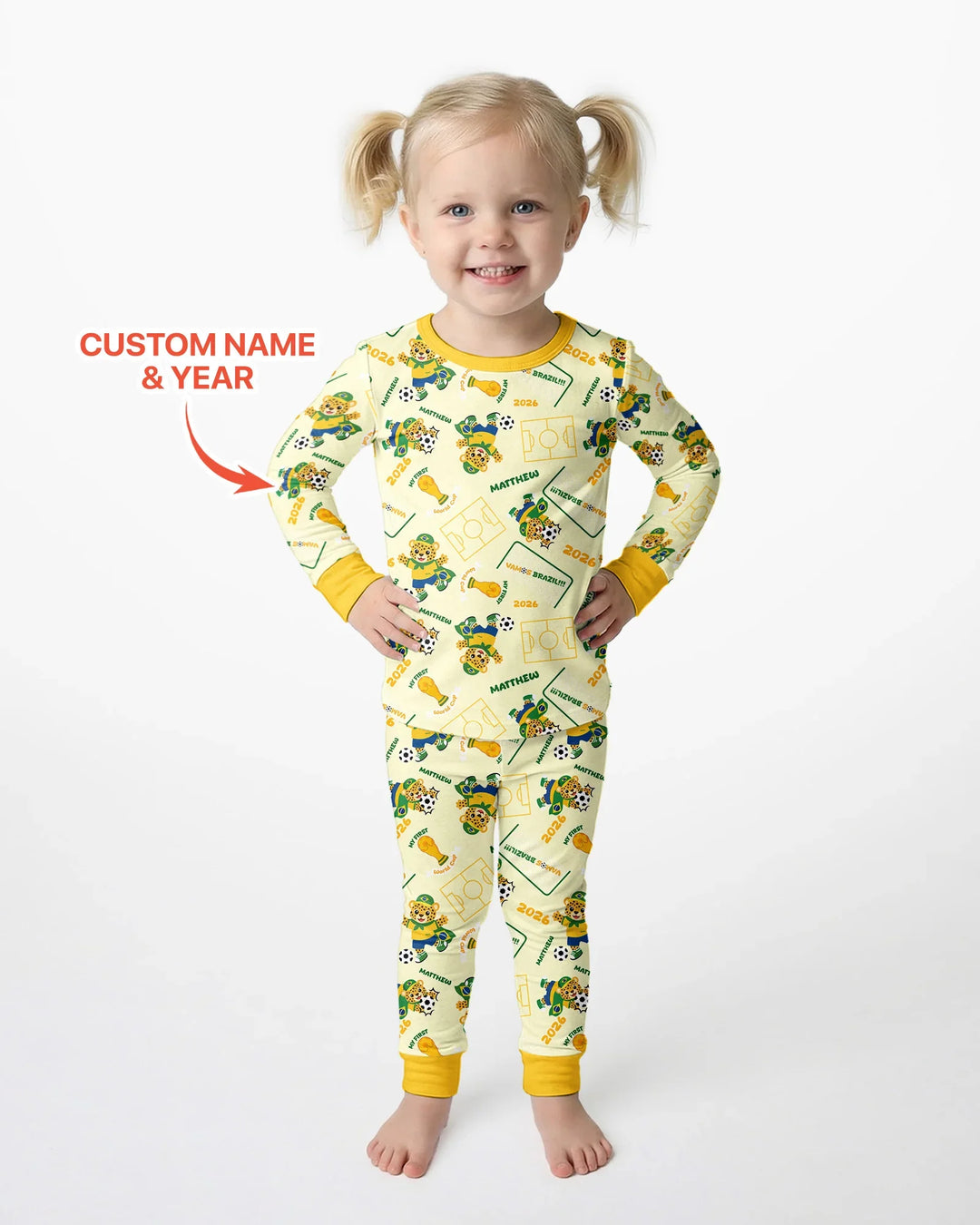 My First World Cup Bamboo Two Piece Long Sleeve Pajama Set