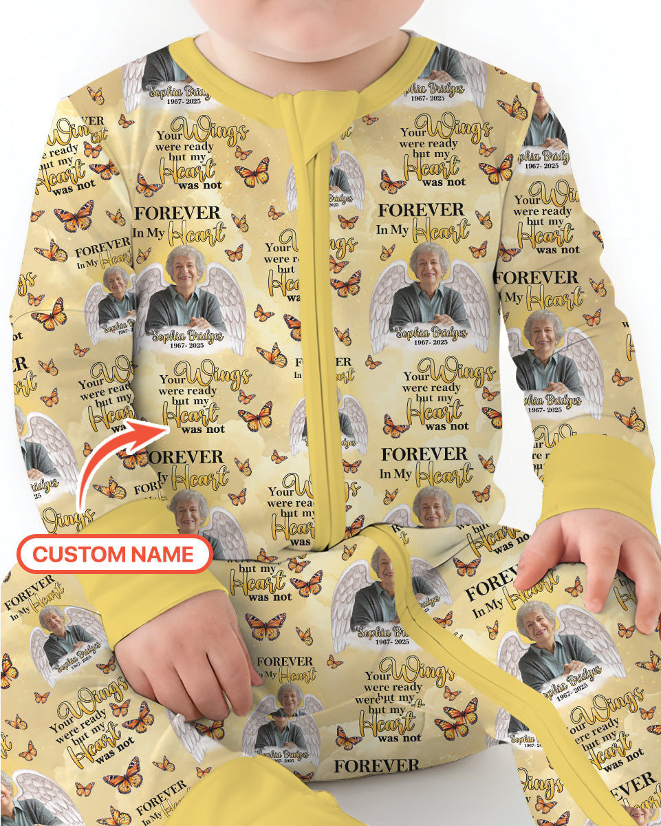 Custom Photo Forever In My Heart Family Matching Bamboo Convertible Zippy