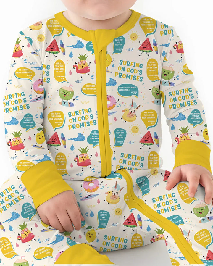 Summer Fruits Surfing On God's Promises Bamboo Convertible Zippy