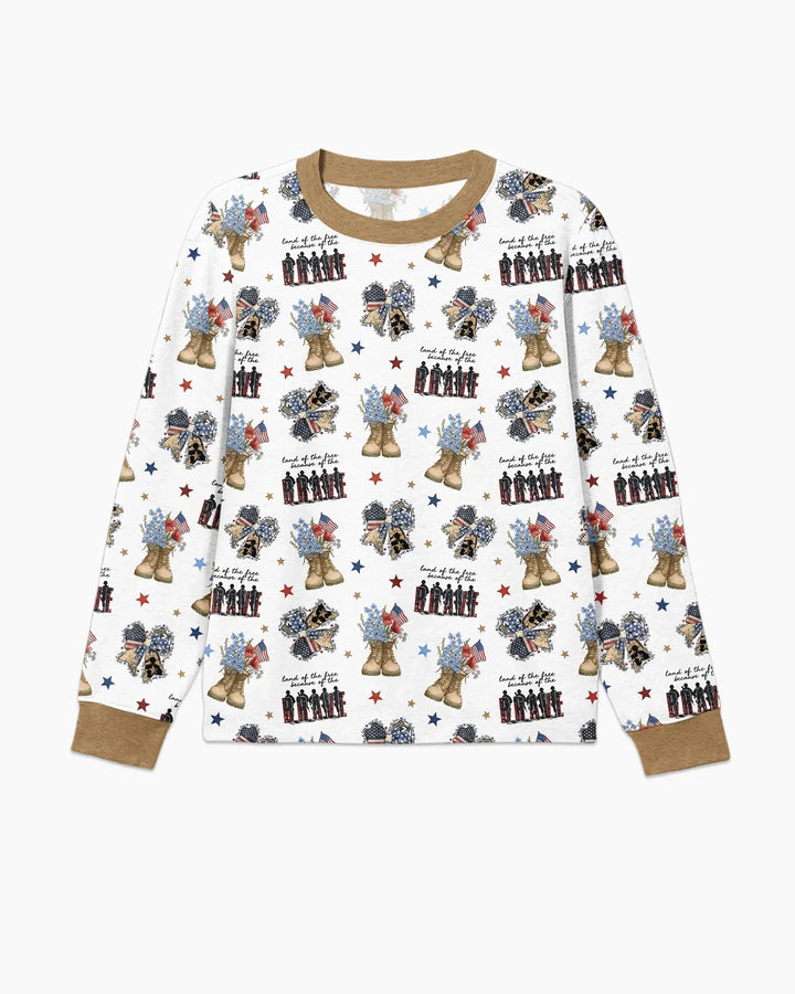 Honor the Brave Family Matching Bamboo Men's Pajama Set