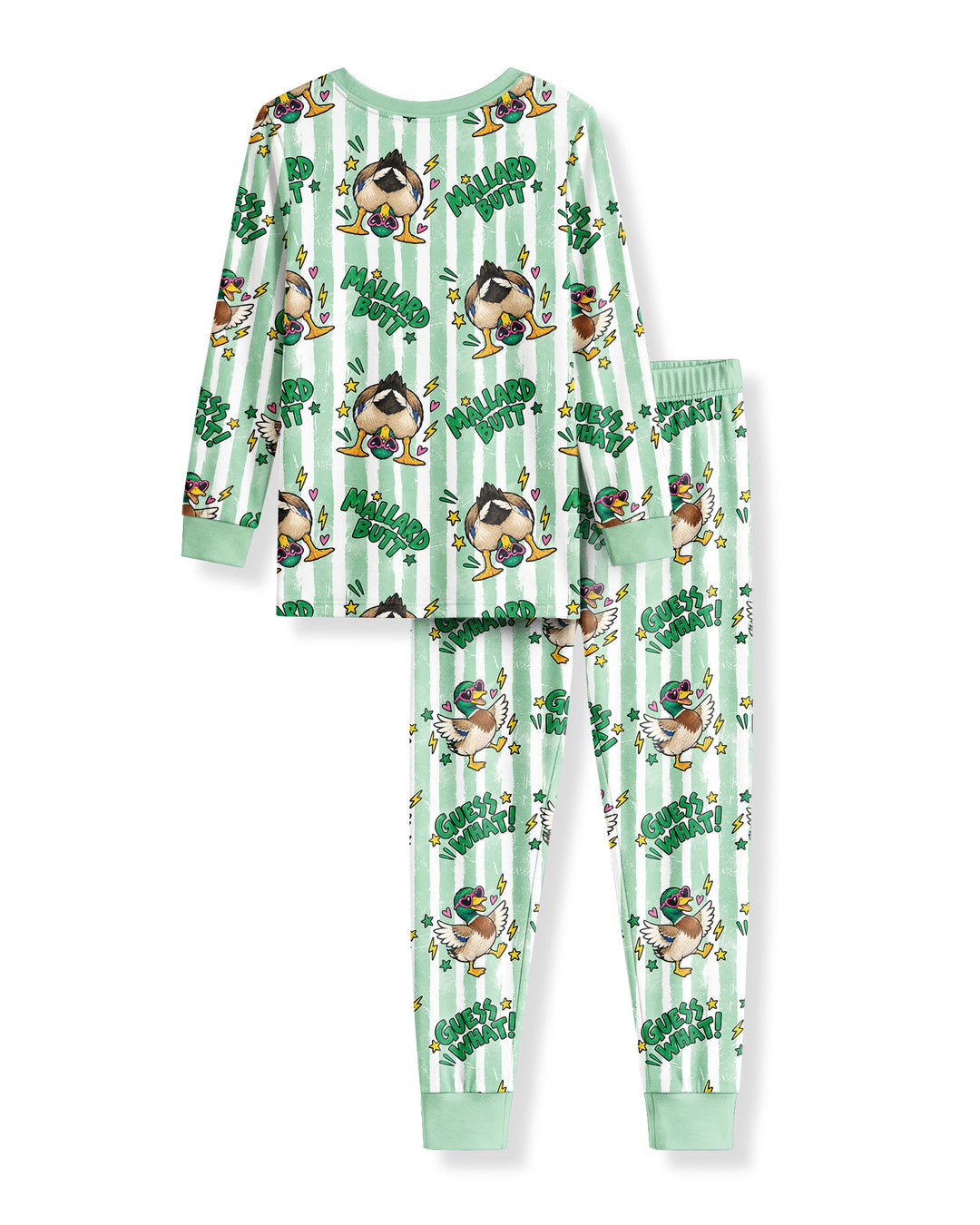 Guess What Mallard Butt Bamboo Two Piece Long Sleeve Pajama Set