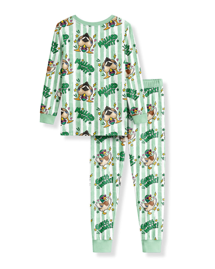 Guess What Mallard Butt Bamboo Two Piece Long Sleeve Pajama Set