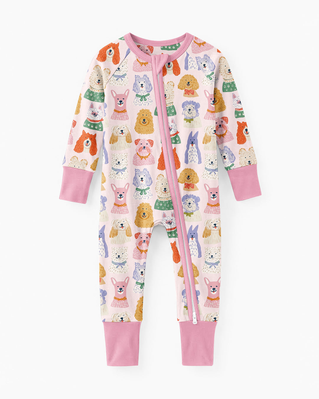 Whimsical Puppy Parade Family Matching Bamboo Convertible Zippy